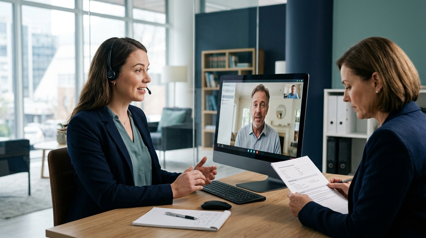 Law firm intake specialist providing human help after automated screening