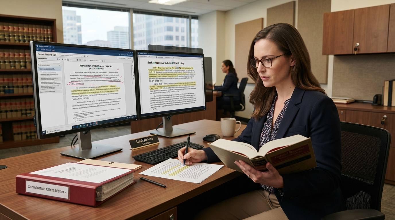 Client asking a law firm about AI supervision, privacy and legal fees